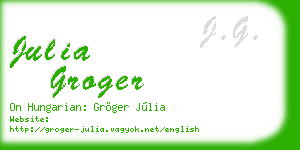 julia groger business card